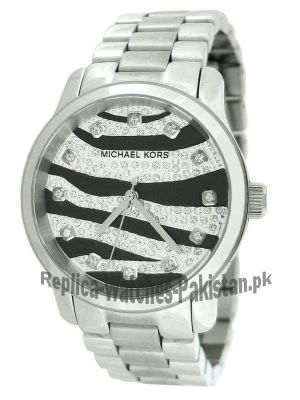 Michael Kors Classic Silver Zebra Glitz Women’s Watch Price in Pakistan