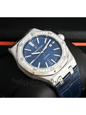 Audemars Piguet Royal Oak Blue Dial Diamond Bezel Watch Price in Pakistan
