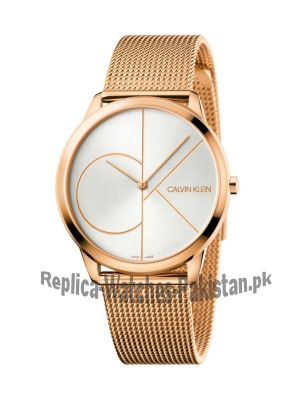 Calvin Klein Men 40MM Minimal Stainless Steel Mesh Bracelet Watch Price in Pakistan