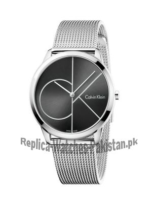 Calvin Klein Minimal Stainless Steel Strap Black Dial Watch Price in Pakistan