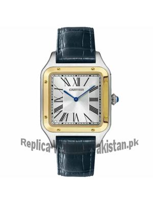 Cartier Santos Dumont Two Tone Blue straps Unisex Watch Price in Pakistan