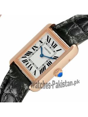 Cartier Tank Solo Rose Gold Steel Ladies Watch Price in Pakistan