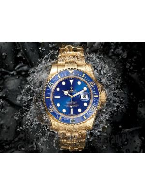 New Rolex Submariner (The Diver's Watch) Gold with Blue Dial watch Price in Pakistan