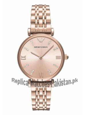 Emporio Armani Ladies Rose Gold T-Bar Watch AR11059 Price in Pakistan