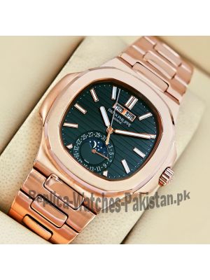 Patek Philippe Rose Gold Nautilus Black Dial Watch Price in Pakistan
