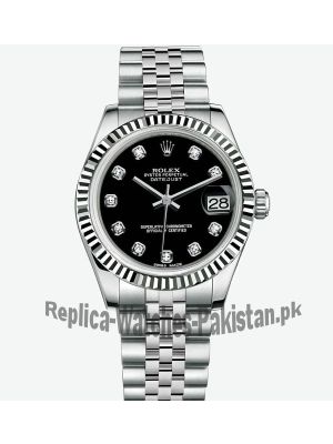 Rolex Datejust Black diamond dial Watch Price in Pakistan