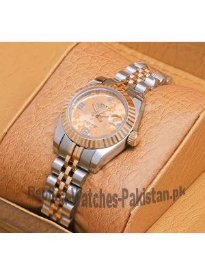 Rolex Datejust Lady Floral Dial Two Tone Watch Price in Pakistan