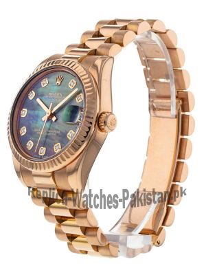 Rolex Datejust President Rose Gold  Pearl Diamonds Dial Watch Price in Pakistan