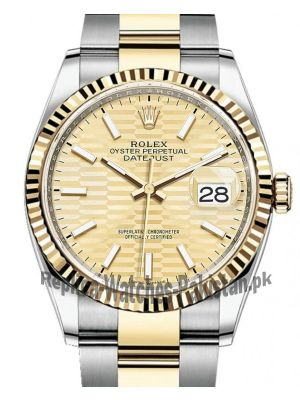 Rolex Datejust 36 Gold Fluted Motif Dial 2021 Watch  (2021) Price in Pakistan