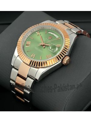 Rolex Day-Date 40  Green Roman Dial Watch Price in Pakistan