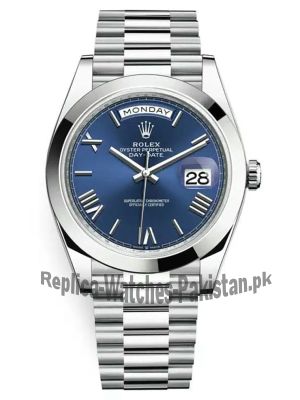 Rolex Day-Date 40 Platinum 228206 Blue Roman Dial Watch Price in Pakistan