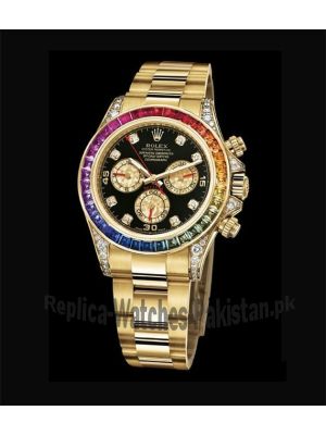 Rolex Cosmograph Daytona Rainbow Bezel Watch Price in Pakistan