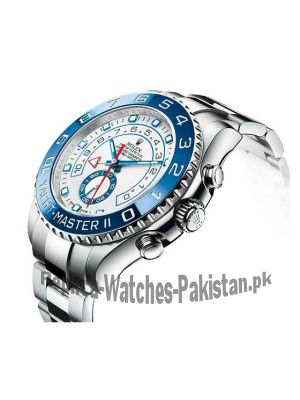 Rolex Yacht Master II Blue Bezel Men's Silver Watch (Swiss Quality) Price in Pakistan