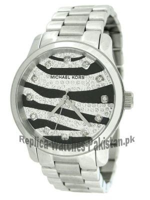 Michael Kors Classic Silver Zebra Glitz Women’s Watch Price in Pakistan