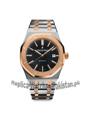 Audemars Piguet Royal Oak Two Tone Black Dial Watch Price in Pakistan