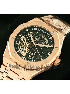 Audemars Piguet Skeleton Stainless Steel Rose Gold Watch Price in Pakistan