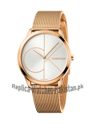 Calvin Klein Men 40MM Minimal Stainless Steel Mesh Bracelet Watch Price in Pakistan