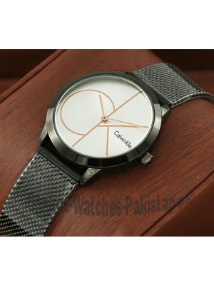 Calvin Klein Minimal Black Mesh Bracelet Ladies Watch Price in Pakistan