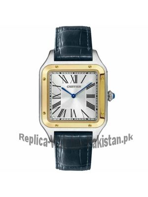 Cartier Santos Dumont Two Tone Blue straps Unisex Watch Price in Pakistan