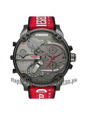 Diesel Men's Mr.-Daddy DZ7423  Red-Grey Chronograph Analog Watch Price in Pakistan