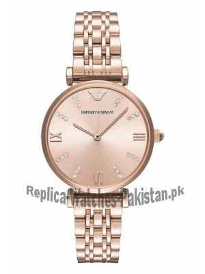 Emporio Armani Ladies Rose Gold T-Bar Watch AR11059 Price in Pakistan