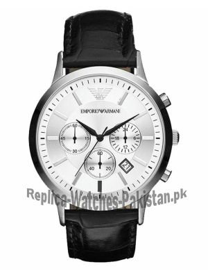 Emporio Armani Men's AR2432 Black Leather Watch AR2432  (Same as Original) Price in Pakistan