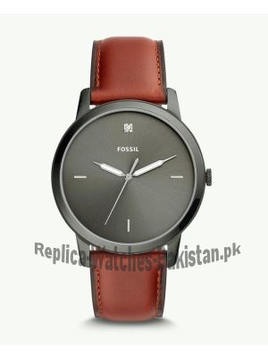 Fossil Minimalist Carbon Series Three-Hand Smokey Amber Leather Watch FS5479  (Same as Original) Price in Pakistan