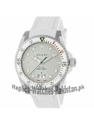 Gucci Dive White Rubber Strap Men's Watch Price in Pakistan