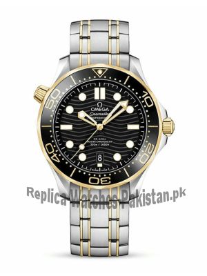 OMEGA Seamaster Diver Black Dial Two-Tone Men's Bracelet Watch Price in Pakistan