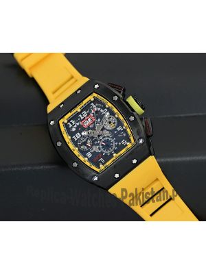 Richard Mille RM 011 Yellow TPT Quartz Automatic Flyback Chronograph Watch Price in Pakistan