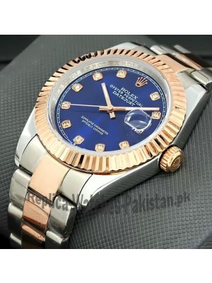 Rolex Datejust Blue Diamond Dial Watch Price in Pakistan
