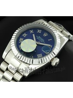 Rolex Datejust Blue Roman Numeral Dial Watch Price in Pakistan