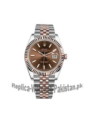 Rolex Datejust Chocolate Dial Rose Gold & Stainless Steel Watch Price in Pakistan
