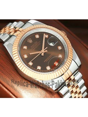 Rolex Datejust Chocolate Diamond Dial Watch  (2021) Price in Pakistan