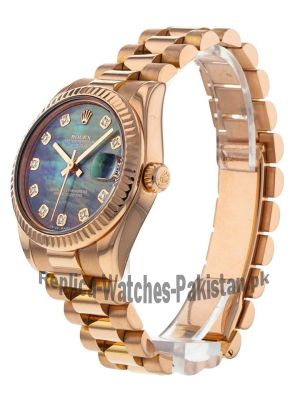 Rolex Datejust President Rose Gold  Pearl Diamonds Dial Watch Price in Pakistan