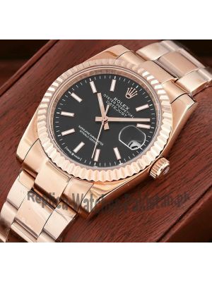 Rolex Datejust Rose Gold Black Dial Watch 2022  Price in Pakistan