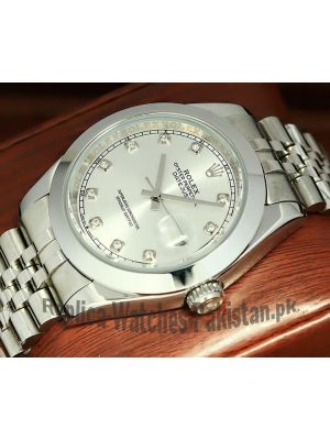 Rolex Datejust Silver Diamond Dial Watch  (2021) Price in Pakistan