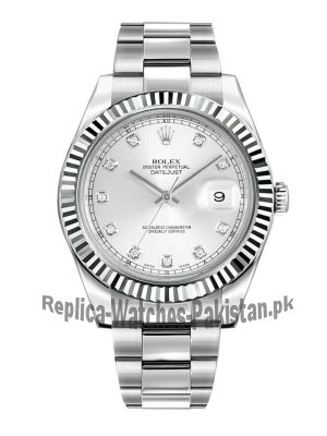 Rolex Datejust Silver Diamond Dial Watch Price in Pakistan