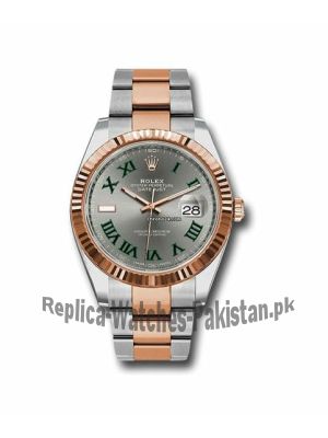 Rolex Datejust Green Roman Numeral Men's Watch Price in Pakistan