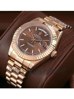 Rolex Day Date Chocolate Dial Watch Price in Pakistan