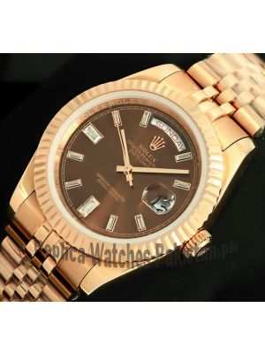 Rolex Day-Date II President Rose Gold Diamond Watch  (2021) Price in Pakistan