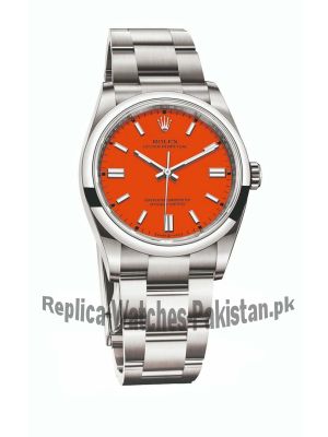 Rolex Oyster Perpetual Coral Red Dial Swiss Watch 17518 Price in Pakistan