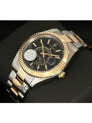 Rolex Sky-Dweller Two Tone Black Dial Watch Price in Pakistan