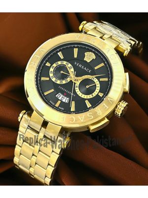 Versace Men's Aion Chrono Ip Yellow Gold Chronograph Bracelet Watch VE1D01721 Price in Pakistan