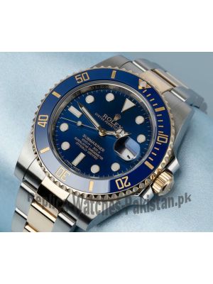 Rolex Submariner Two Tone Blue Dial Swiss Watch Price in Pakistan